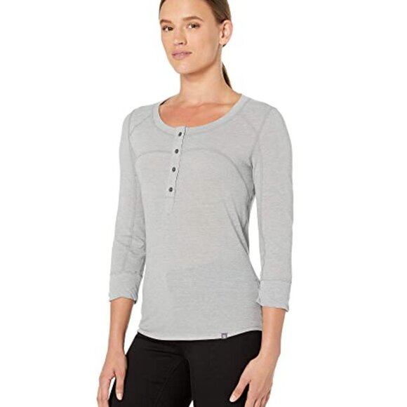 Marmot Kerr 3/4 Sleeve Henley Shirt M‎ Grey Lightweight Gorpcore Outdoor - Picture 1 of 8